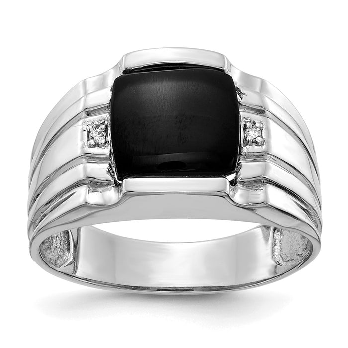 14k White Gold Men's ring mounting (Y1549)