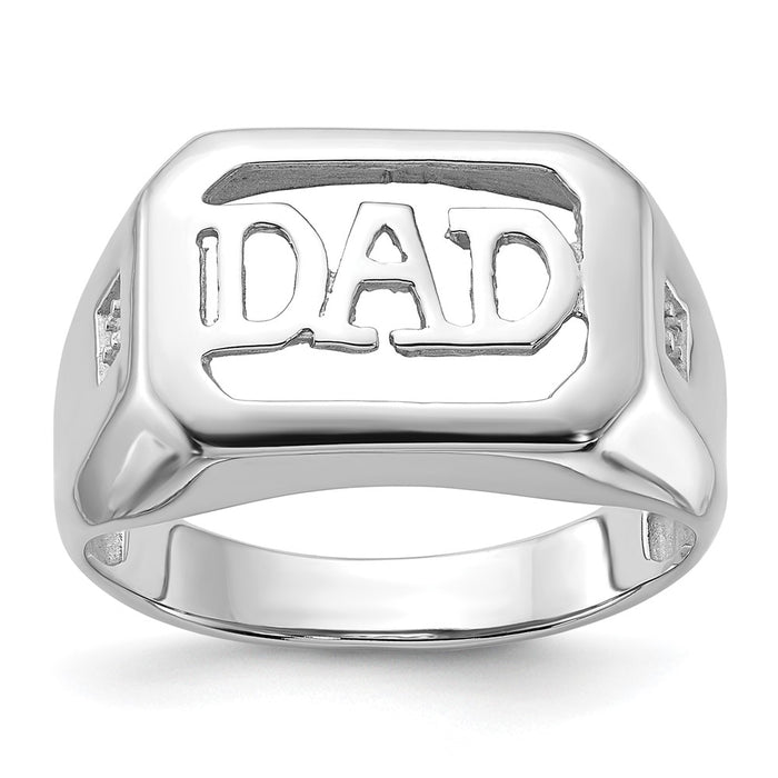 14k White Gold Men's ring mounting (Y1602)
