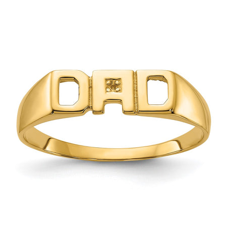 14k Squared Top Hollowed Out D Diamond DAD Ring Mounting (Y1612)