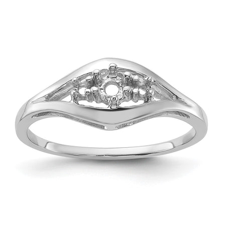14k White Gold .14ct. Diamond Ring Mounting (Y1632)