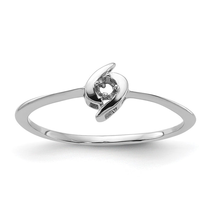 14k White Gold Ring Mounting (Y1658)