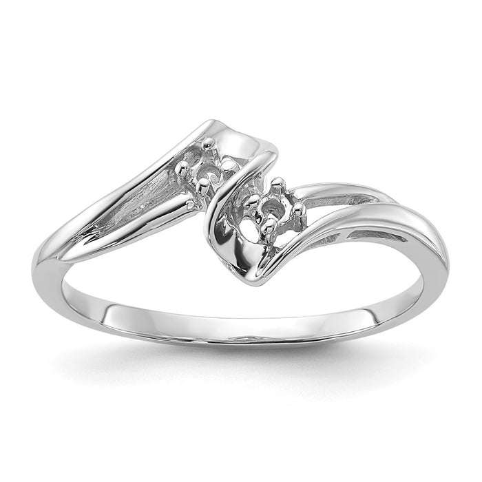 14k White Gold .05ct. Diamond Ring Mounting (Y1666)