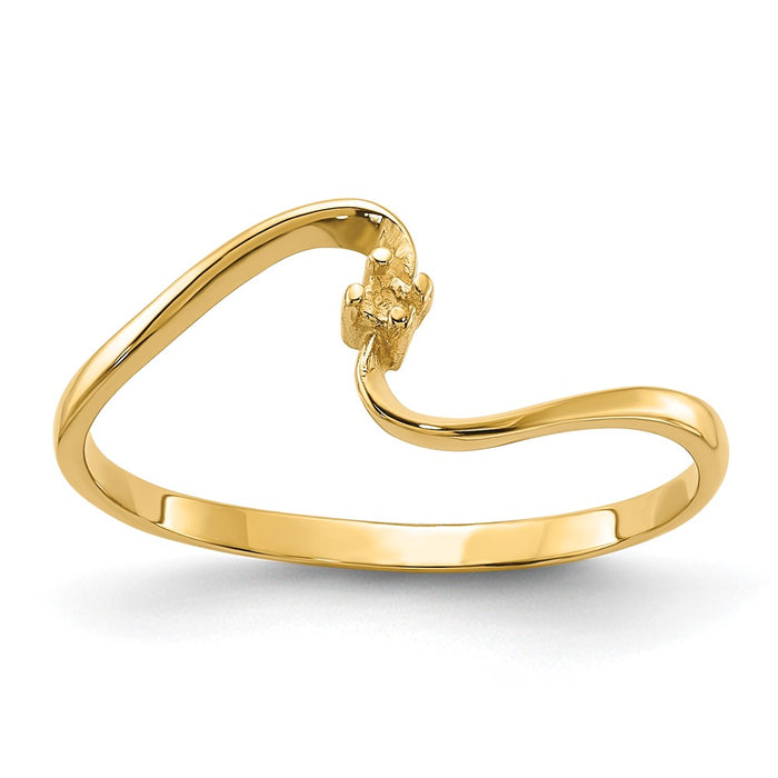 14k Polished .01ct. Diamond Ring Mounting (Y1716)