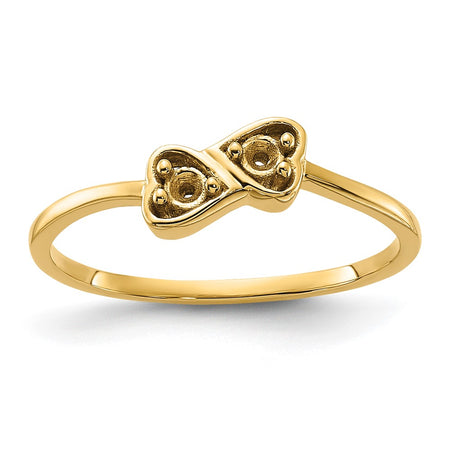 14k Polished .05ct. Diamond Heart Ring Mounting (Y1792)