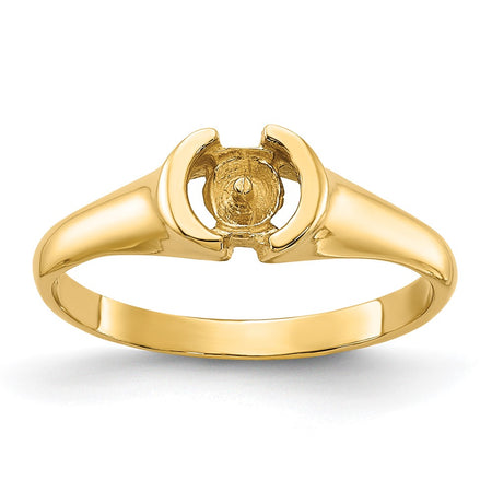 14k Polished Pearl Ring Mounting (Y1855)