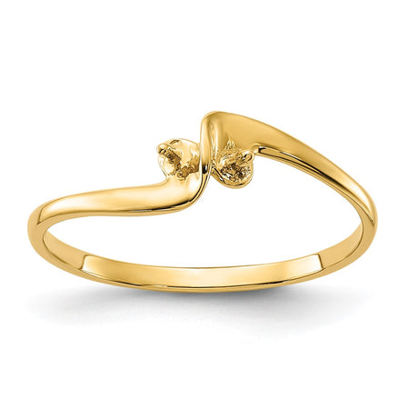 14k Polished Pearl Ring Mounting (Y1873)