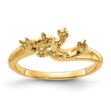 14k Polished Diamond & Pearl Ring Mounting (Y1875)