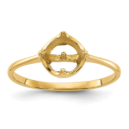 14k Polished Pearl Ring Mounting (Y1926)