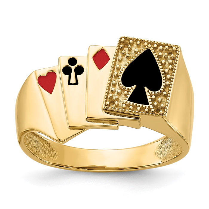 14k Poker Ring Mounting (Y2717)