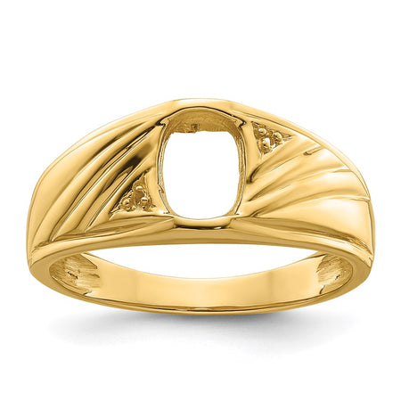 14k Mens Diamond and Onyx Ring Mounting (Y3987)