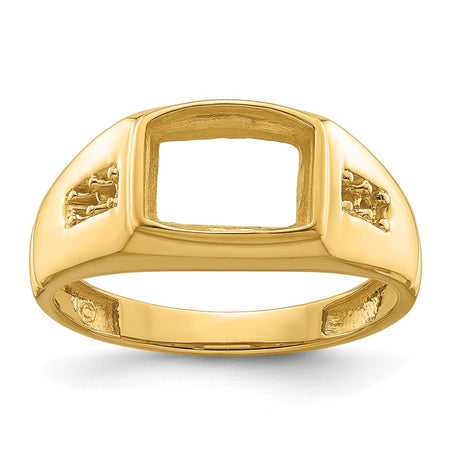 14k Mens Diamond and Onyx Ring Mounting (Y4007)