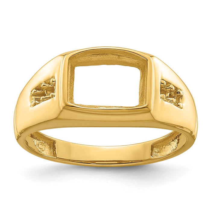 14k Mens Diamond and Onyx Ring Mounting (Y4007)