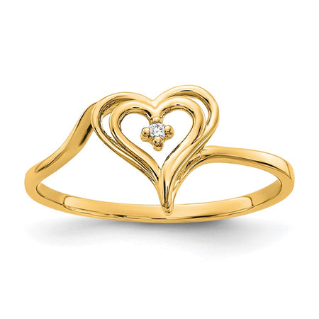 14k Heart Ring Mounting (Y4178Y)