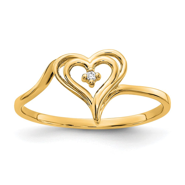 14k Heart Ring Mounting (Y4178Y)