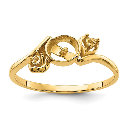 14k Diamond & 7mm Pearl Ring Mounting (Y4304)