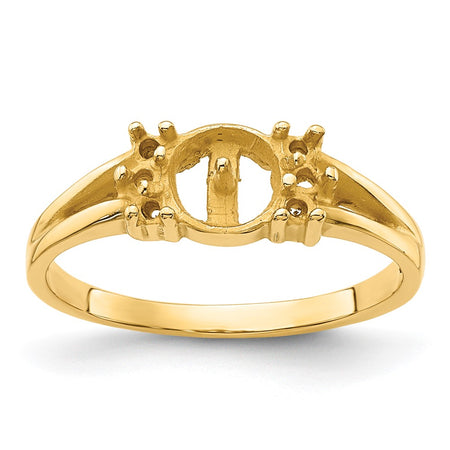 14k Diamond & 6mm Pearl Ring Mounting (Y4310)