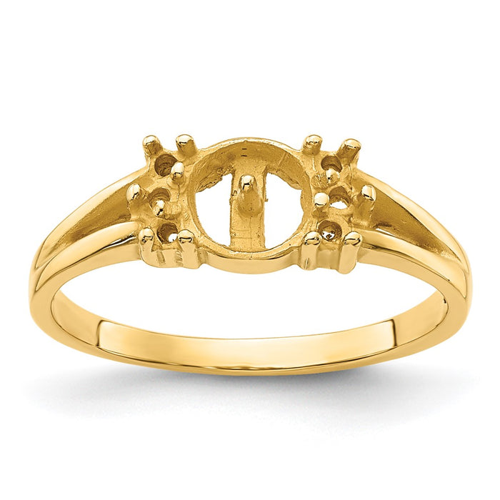 14k Diamond & 6mm Pearl Ring Mounting (Y4310)