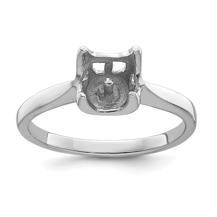 14k White Gold 6mm Pearl Ring Mounting (Y4312)