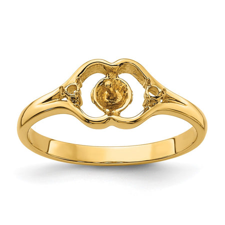 14k 6mm Pearl & Diamond Ring Mounting (Y4337)