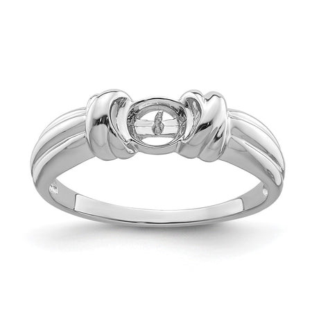 14k White Gold 6mm Pearl Ring Mounting (Y4357)