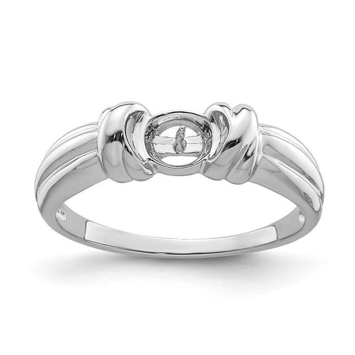 14k White Gold 6mm Pearl Ring Mounting (Y4357)