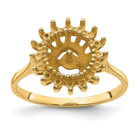 14k 7.5mm Pearl & Diamond Ring Mounting (Y4378)