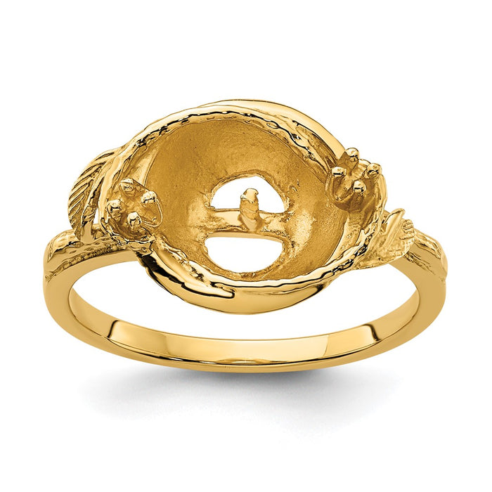 14k 7.5mm Pearl & Diamond Ring Mounting (Y4382)