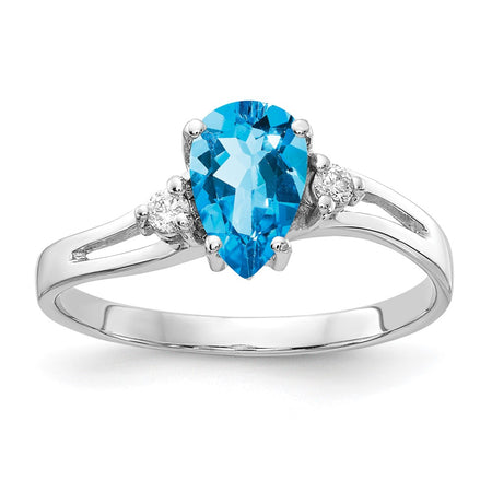 14k Yellow Gold Diamond / 7x5mm Pear Gemstone Ring Mounting (Y4626Y)