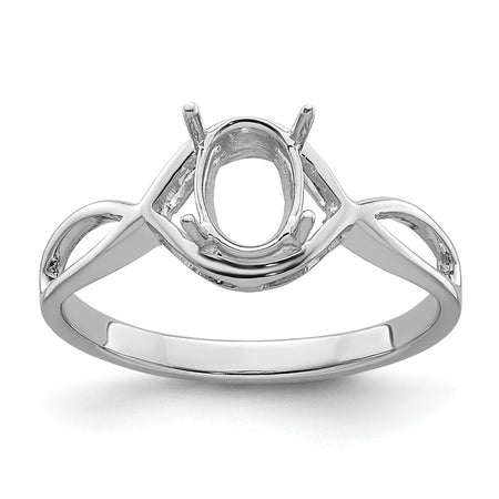 14k White Gold Gemstone Ring Mounting (Y4645)