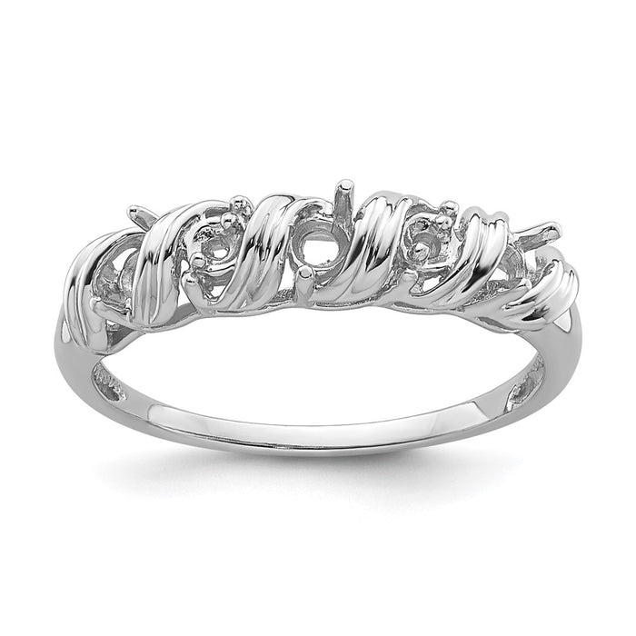 14k White Gold Diamond & Gemstone Ring Mounting (Y4719)