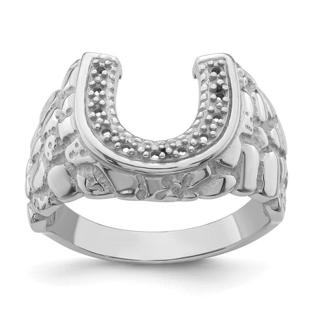 14k White Gold Men's Band Mounting (Y7208)