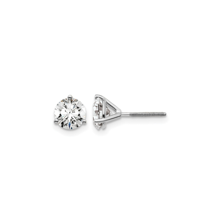 2.16 CT Total Weight D/VS1 Certified Round Lab Grown Diamond Stud Earrings